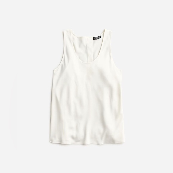 J. Crew Womens Sleeveless Shell Top In Everyday Crepe BP574 Size XL In Ivory NWT - Picture 1 of 4